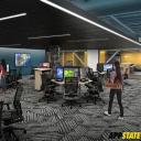 A conceptual rendering of the cybersecurity lab to be constructed on the second floor of App State’s Hickory campus building. Note, designs for the cybersecurity lab are still in development. Graphic courtesy of Little Diversified Architectural Consulting