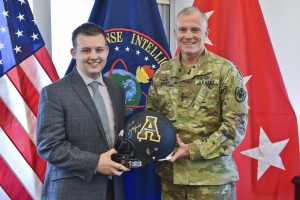 Lt. Gen. Robert P. Ashley, Jr. the Director of the Defense Intelligence Agency and Nicholas Anderson, CIS Student